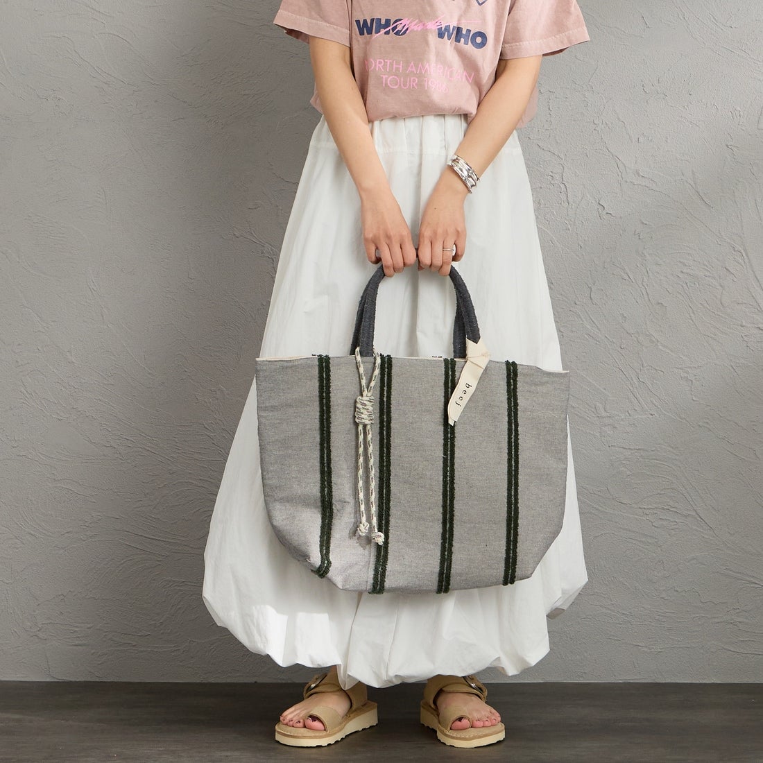 beej [ビージ] ループラインビッグトートバッグ [26SS-PWMI-IT-005] GRAY