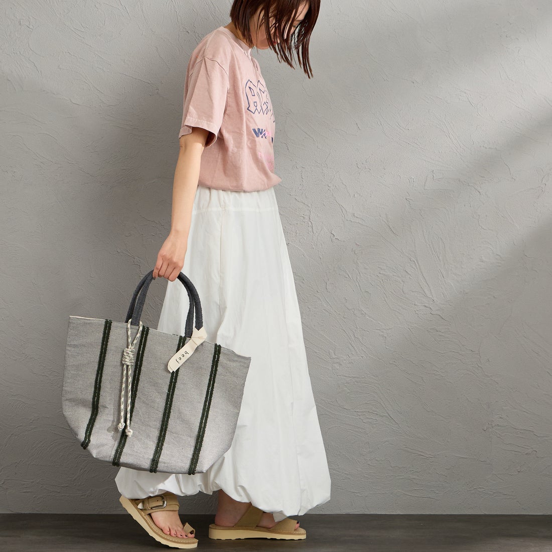 beej [ビージ] ループラインビッグトートバッグ [26SS-PWMI-IT-005] GRAY