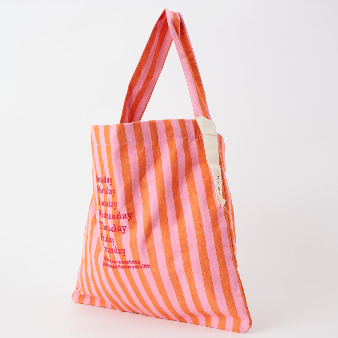 beej [ビージ] ストライプファブリックワンショルダーバッグ [26SS-PWMI-IT-018] ORANGE