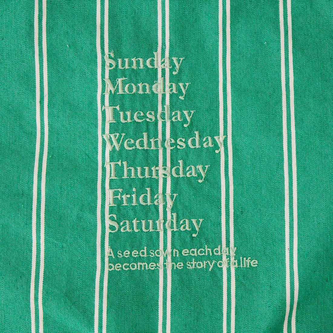 beej [ビージ] ストライプファブリックワンショルダーバッグ [26SS-PWMI-IT-018] GREEN