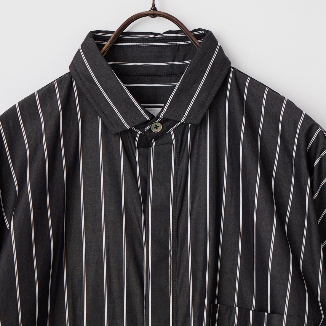 TICCA [ティッカ] テント半袖シャツワンピース [TBFS-006]  BLK STRIPE