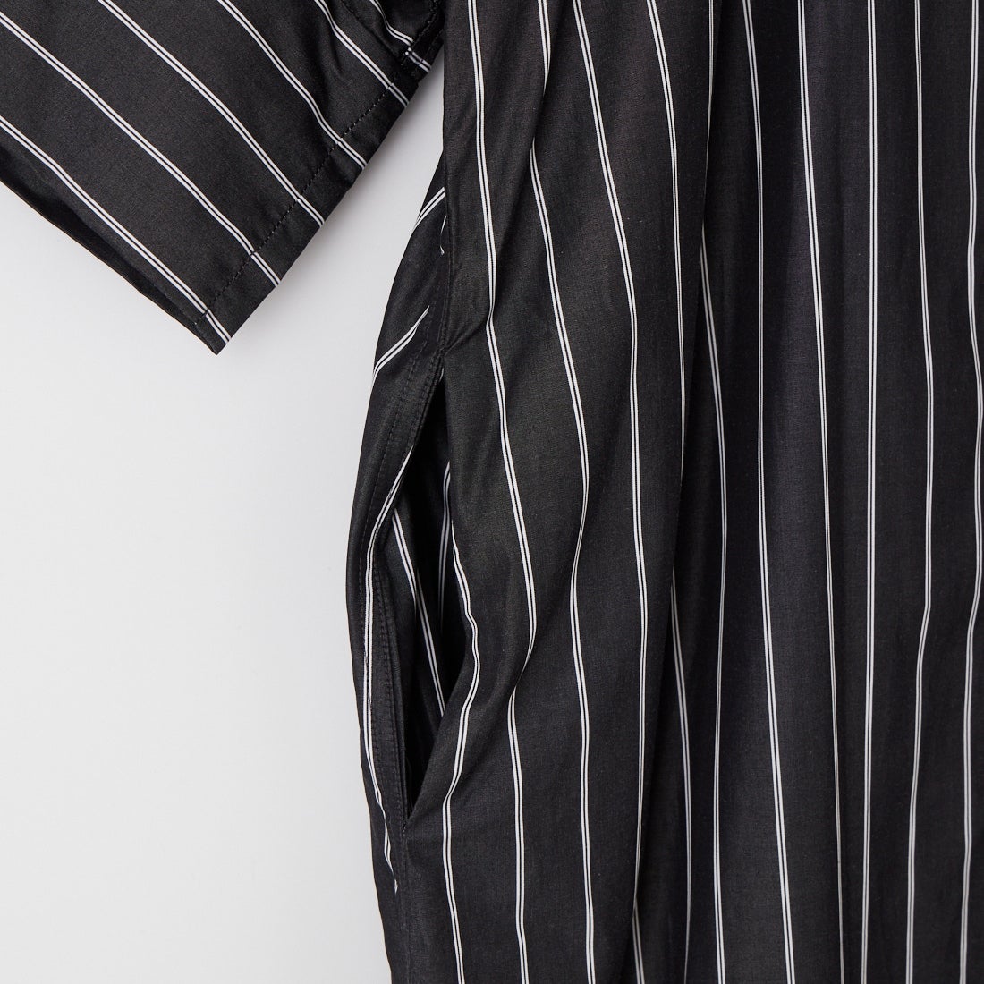 TICCA [ティッカ] テント半袖シャツワンピース [TBFS-006]  BLK STRIPE