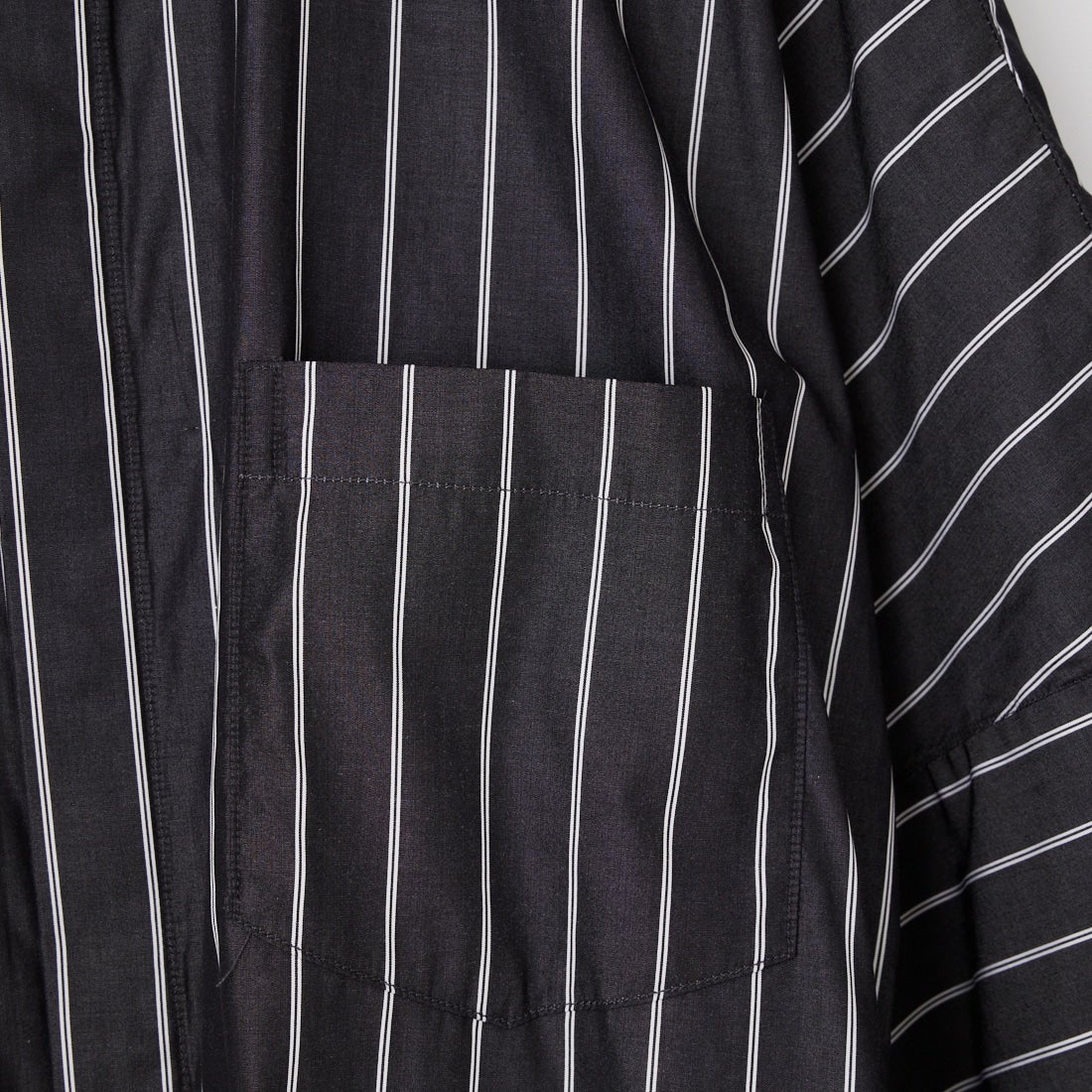 TICCA [ティッカ] テント半袖シャツワンピース [TBFS-006]  BLK STRIPE