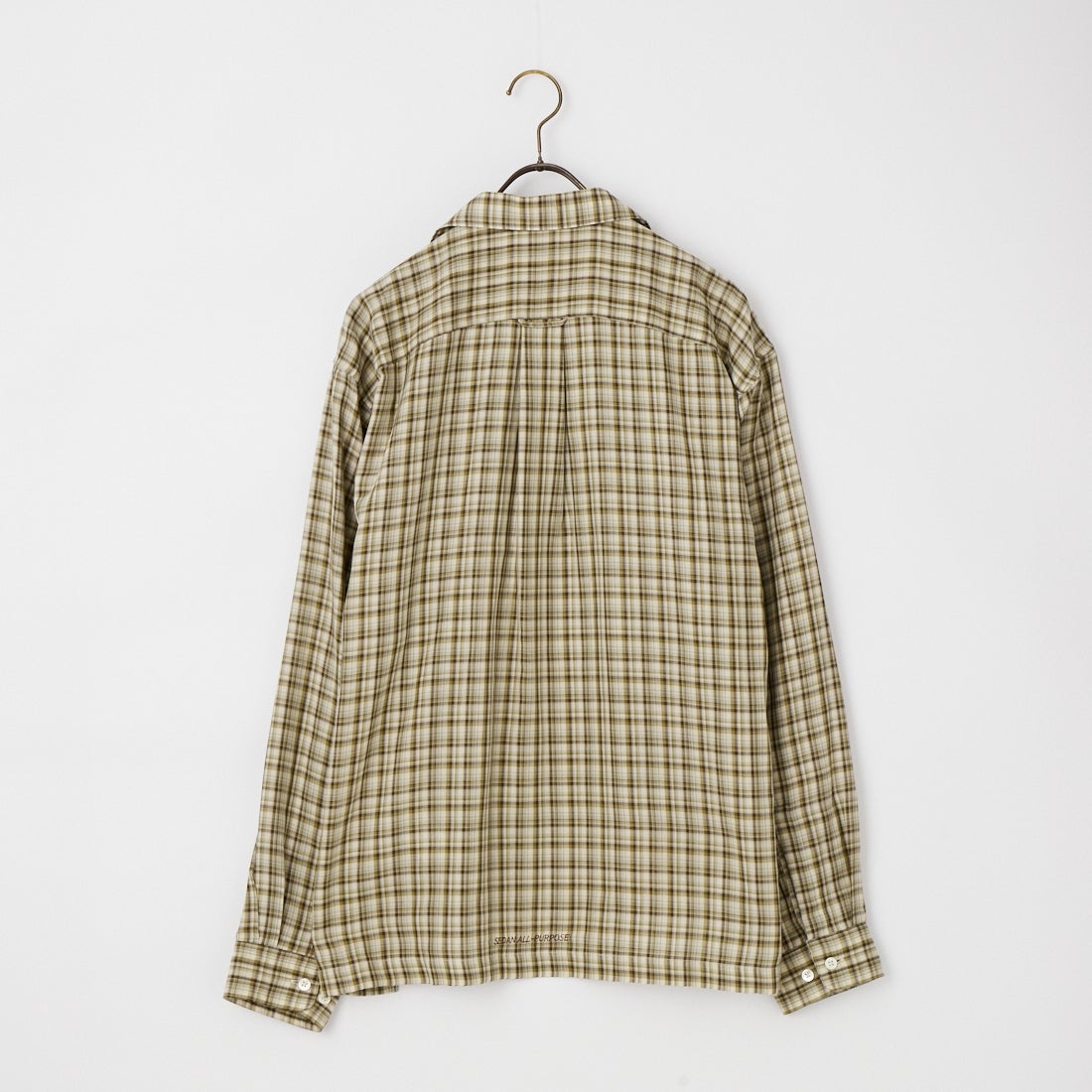 SEDAN ALL-PURPOSE [セダン オールパーパス] ダブルガーゼプレイド オープンカラーシャツ [SD26S-SH02] KHK/OLV