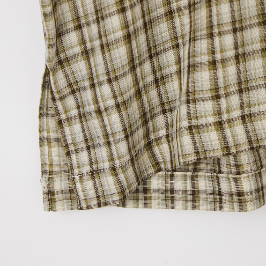 SEDAN ALL-PURPOSE [セダン オールパーパス] ダブルガーゼプレイド オープンカラーシャツ [SD26S-SH02] KHK/OLV