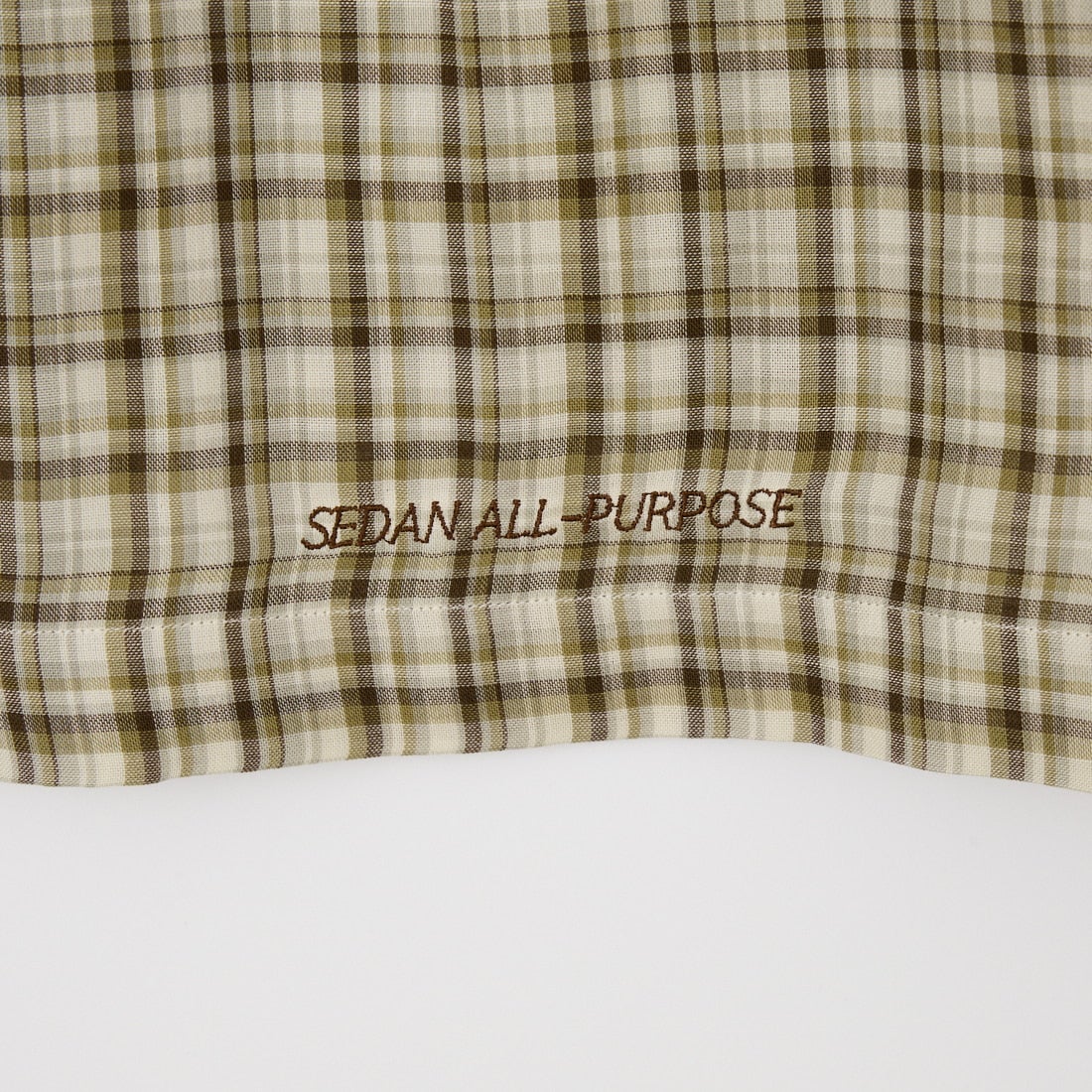 SEDAN ALL-PURPOSE [セダン オールパーパス] ダブルガーゼプレイド オープンカラーシャツ [SD26S-SH02] KHK/OLV