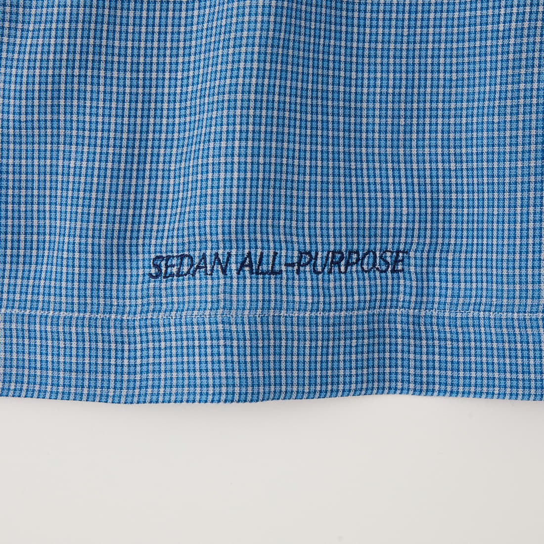 SEDAN ALL-PURPOSE [セダン オールパーパス] ダブルガーゼプレイド オープンカラーシャツ [SD26S-SH02] OFF/BLU