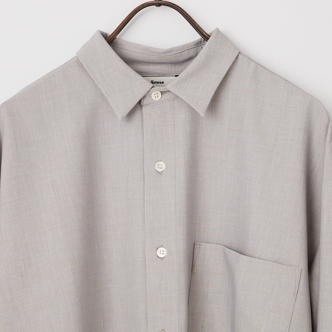 amne [アンヌ] トロピカルクラシックシャツ [AMN-SH-056] HEATHER GR