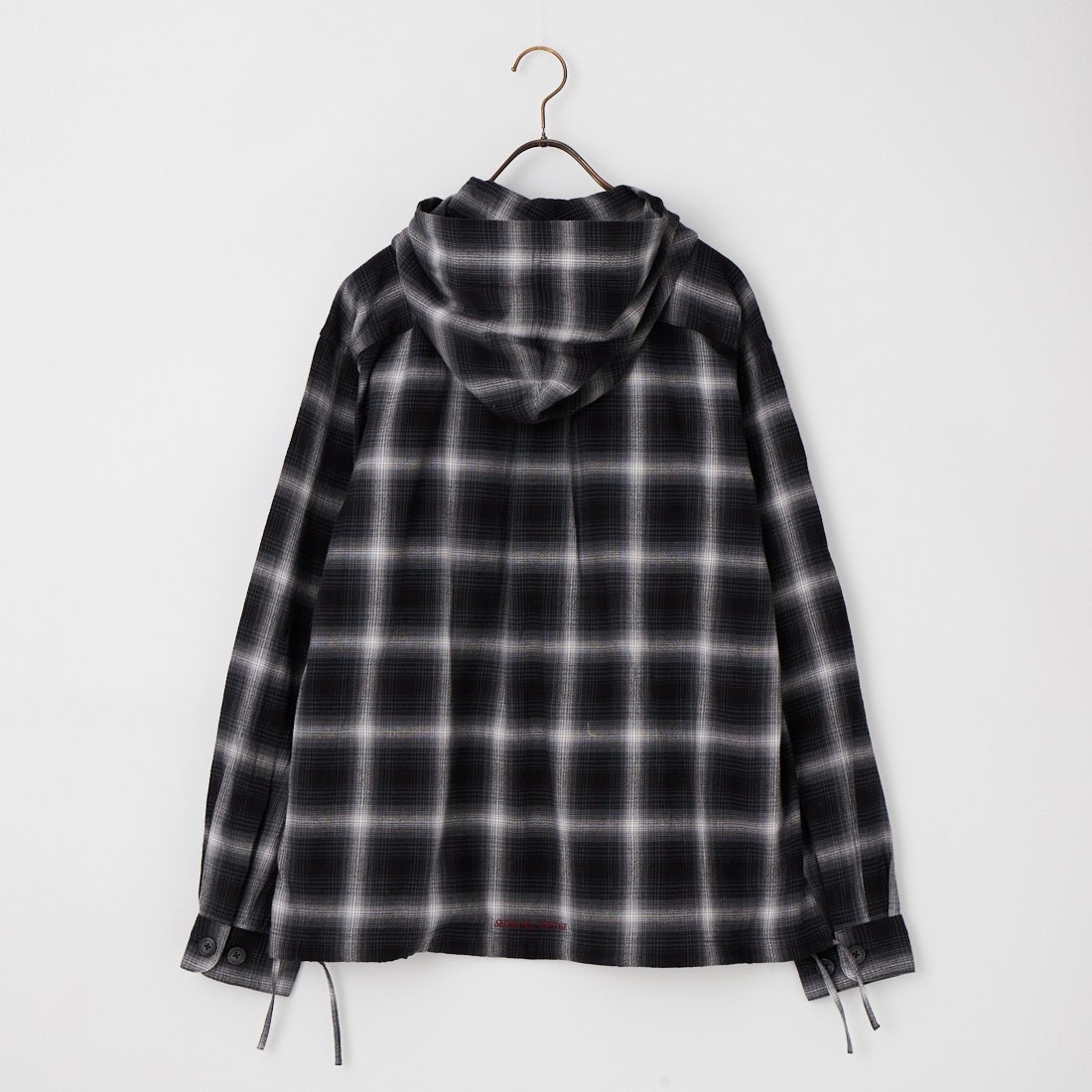 SEDAN ALL-PURPOSE [セダン オールパーパス] オンブレチェックフーデッドシャツ [SD26S-SH03] BLACK PLAI