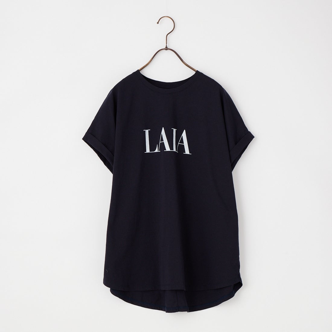 MICA&DEAL [マイカアンドディール] LAIA ロゴヘムラウンドTシャツ [0126209101] NAVY