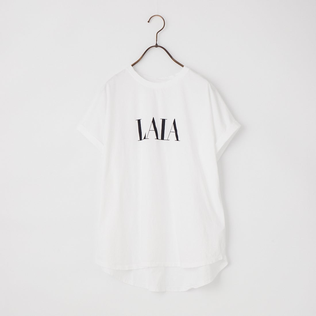 MICA&DEAL [マイカアンドディール] LAIA ロゴヘムラウンドTシャツ [0126209101] WHITE