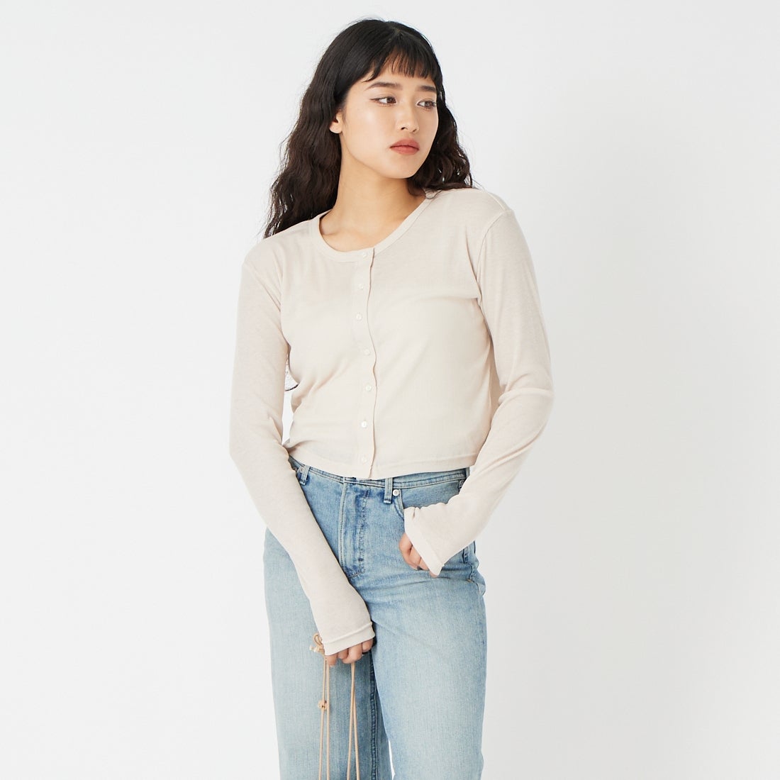 033 ﾍﾞｰｼﾞｭ&&モデル身長：162cm 着用サイズ：F&&