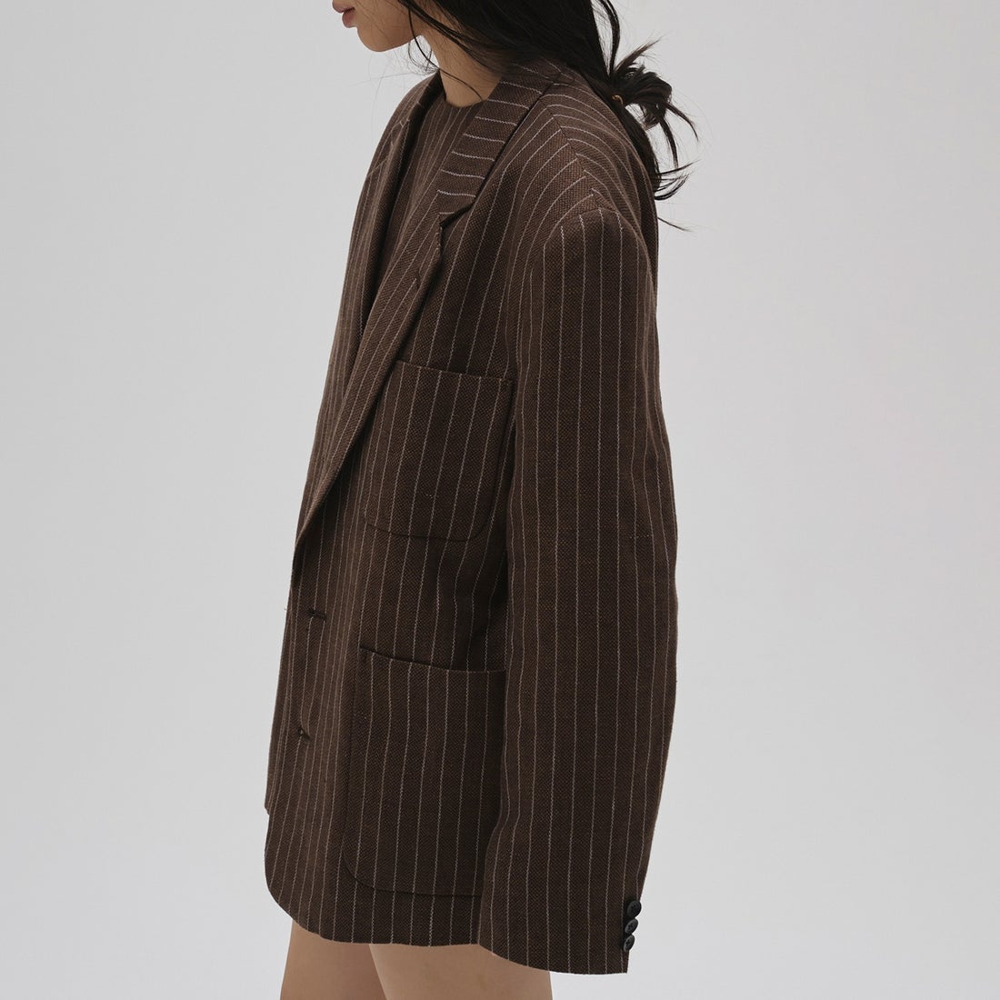 TODAYFUL [トゥデイフル] ボーイフレンド ストライプリネンジャケット [12610108] BRN