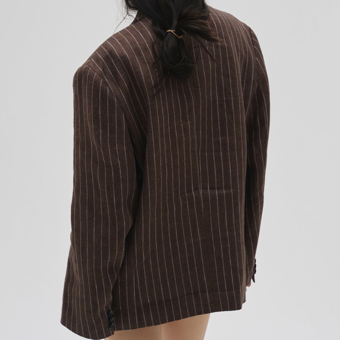 TODAYFUL [トゥデイフル] ボーイフレンド ストライプリネンジャケット [12610108] BRN