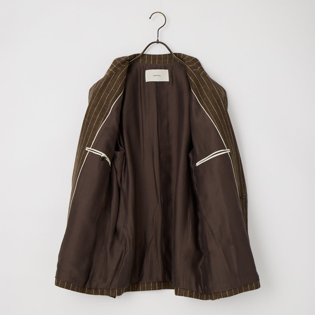 TODAYFUL [トゥデイフル] ボーイフレンド ストライプリネンジャケット [12610108] BRN