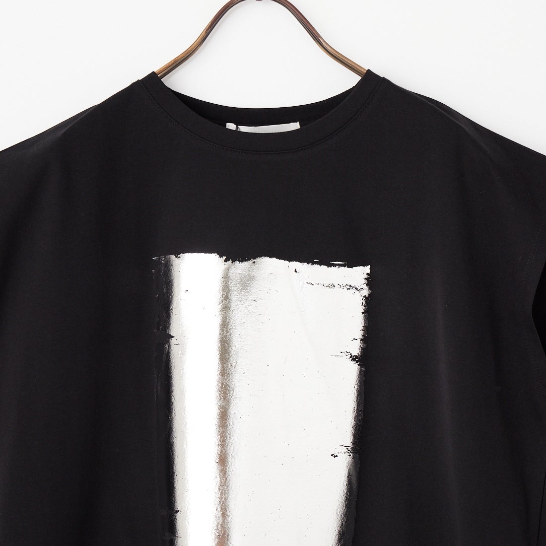 Maison de L'allure [メゾン ドゥ ラリュール] ボックス箔プリントTシャツ [M26312014] 09 BLACK