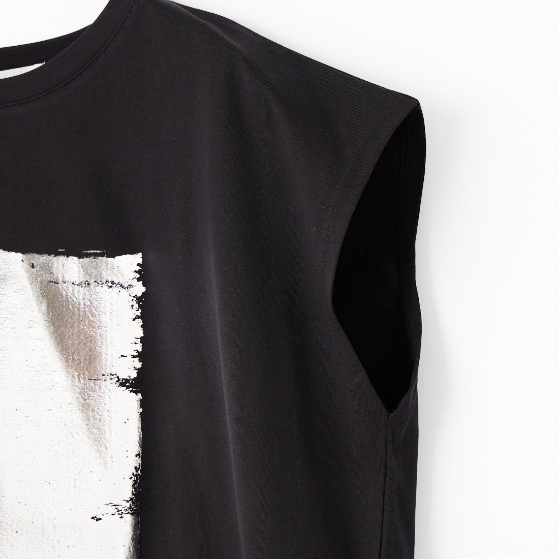 Maison de L'allure [メゾン ドゥ ラリュール] ボックス箔プリントTシャツ [M26312014] 09 BLACK