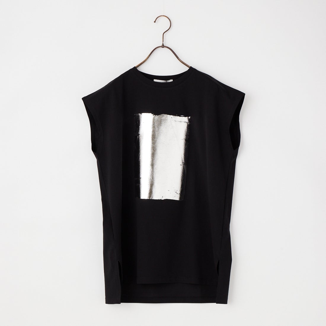 Maison de L'allure [メゾン ドゥ ラリュール] ボックス箔プリントTシャツ [M26312014] 09 BLACK