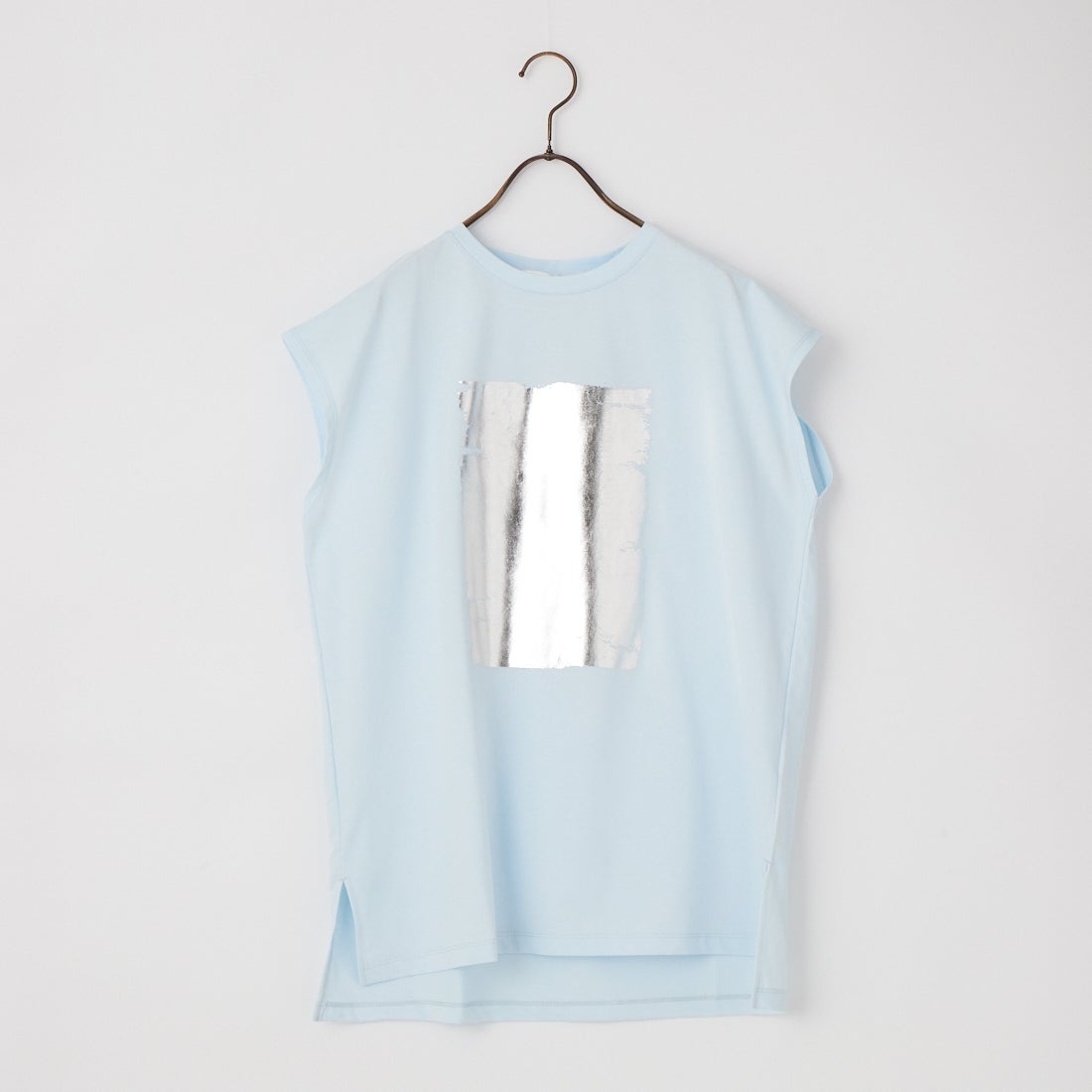 Maison de L'allure [メゾン ドゥ ラリュール] ボックス箔プリントTシャツ [M26312014] 10 BABYBLU