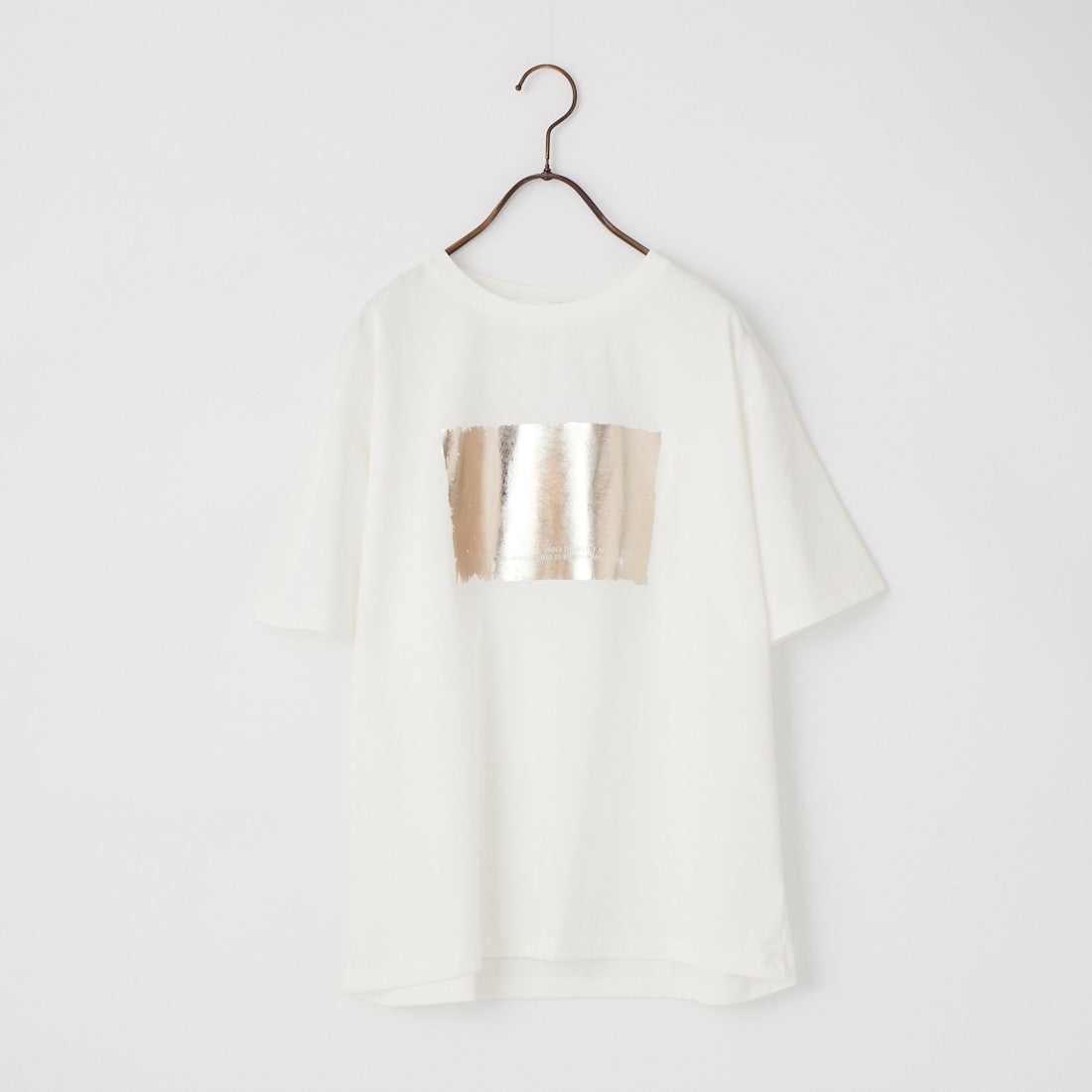 Maison de L'allure [メゾン ドゥ ラリュール] アソートボックス箔ロゴプリントTシャツ [M26312015] 01 WHITE