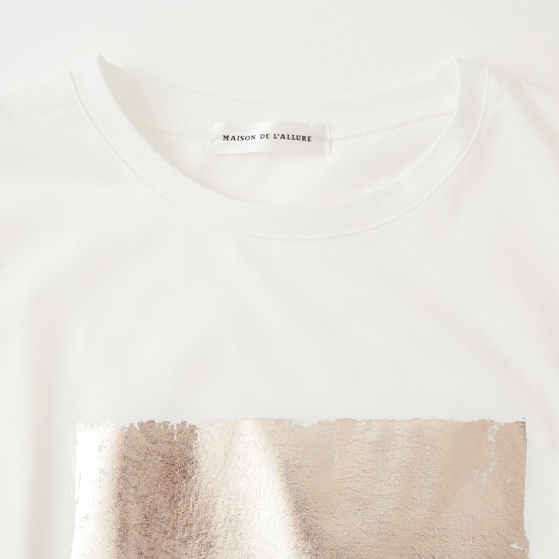 Maison de L'allure [メゾン ドゥ ラリュール] アソートボックス箔ロゴプリントTシャツ [M26312015] 01 WHITE
