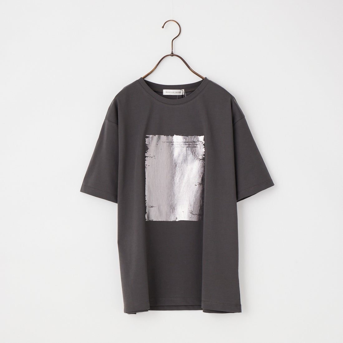 Maison de L'allure [メゾン ドゥ ラリュール] アソートボックス箔ロゴプリントTシャツ [M26312015] 08 CHARCOA