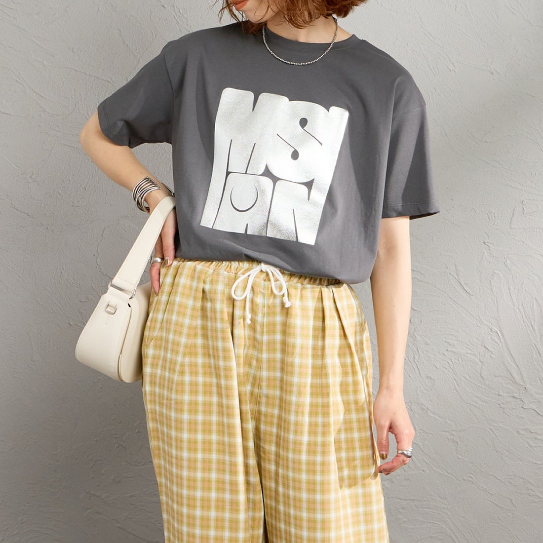08 CHARCOA&&モデル身長：158cm 着用サイズ：F&&
