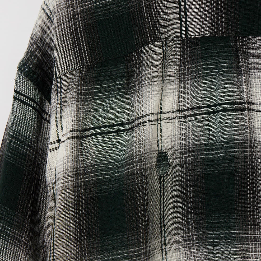 BOW WOW [バウワウ] リメイクレーヨンエイジドチェックシャツ [BW261-RRPS] D.GREEN/WH