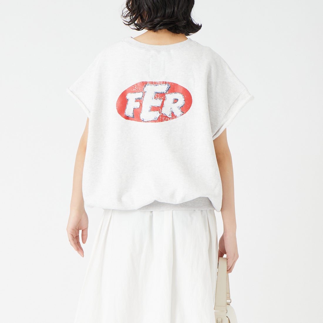 BOW WOW [バウワウ] FERモータスポーツ エイジドスウェット [BW261-FMSSS] M.GRAY &&モデル身長：162cm 着用サイズ：S&&