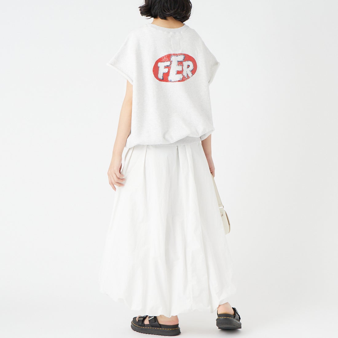 BOW WOW [バウワウ] FERモータスポーツ エイジドスウェット [BW261-FMSSS] M.GRAY &&モデル身長：162cm 着用サイズ：S&&