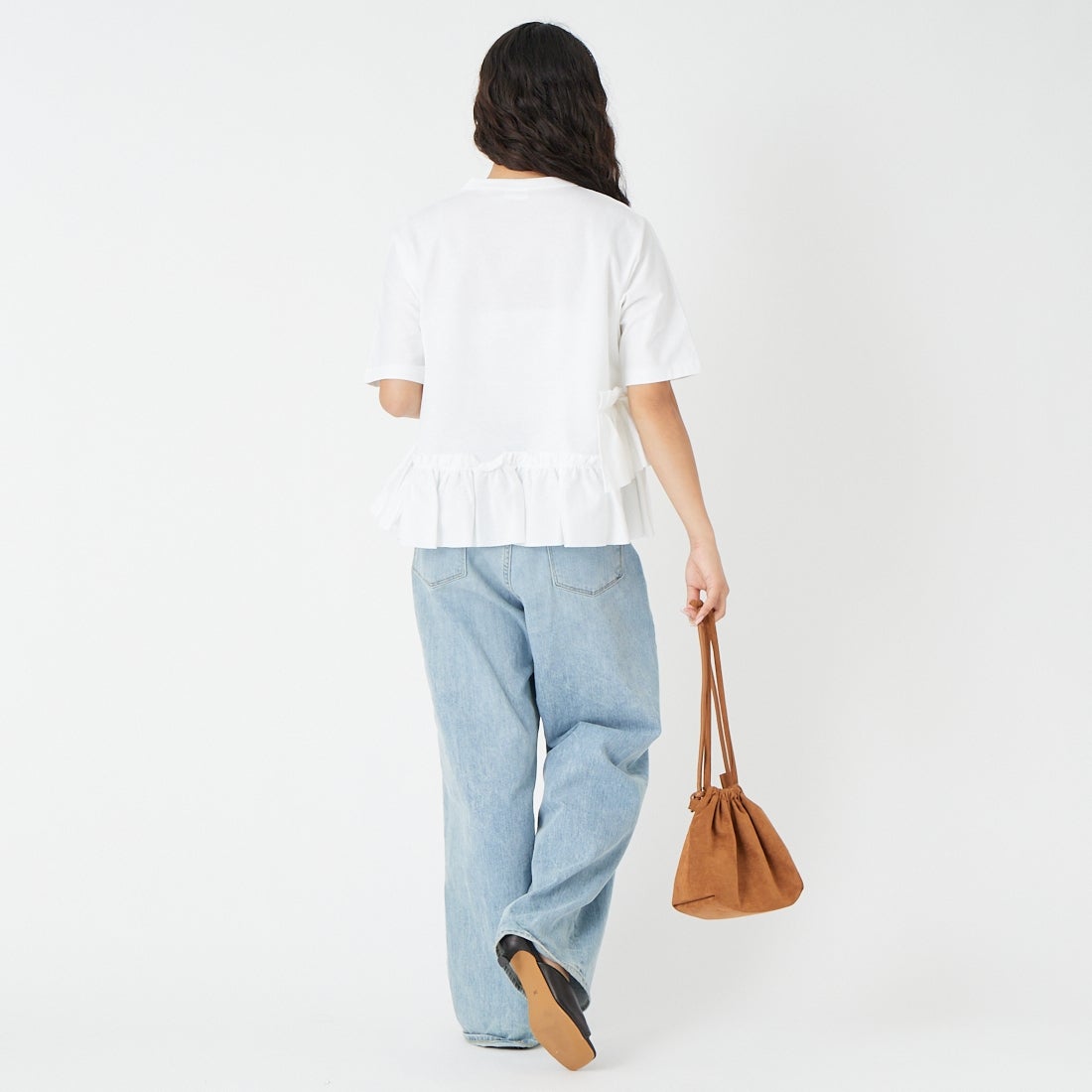 RhodolirioN [ロドリリオン] スワローフリルティアードトップス [SW1078] A WHITE