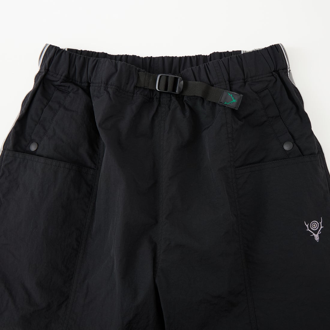 South2West8 [サウスツーウエストエイト] ナイロンタッサー ウォームアップパンツ [SX654] B BLACK