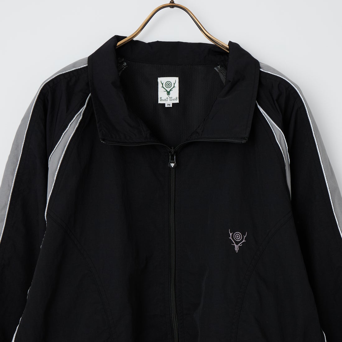 South2West8 [サウスツーウエストエイト] ナイロンタッサー ウォームアップジャケット [SX653] B BLACK