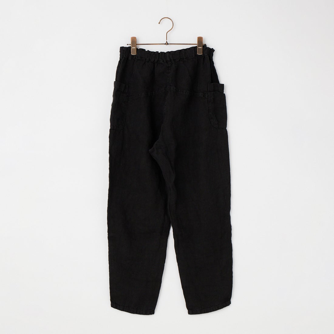 tumugu: [ツムグ] ソリトリネン イージーパンツ [TB23244A] 99 BLACK