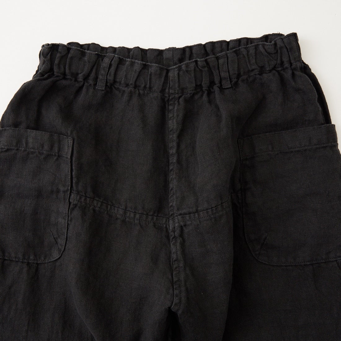 tumugu: [ツムグ] ソリトリネン イージーパンツ [TB23244A] 99 BLACK