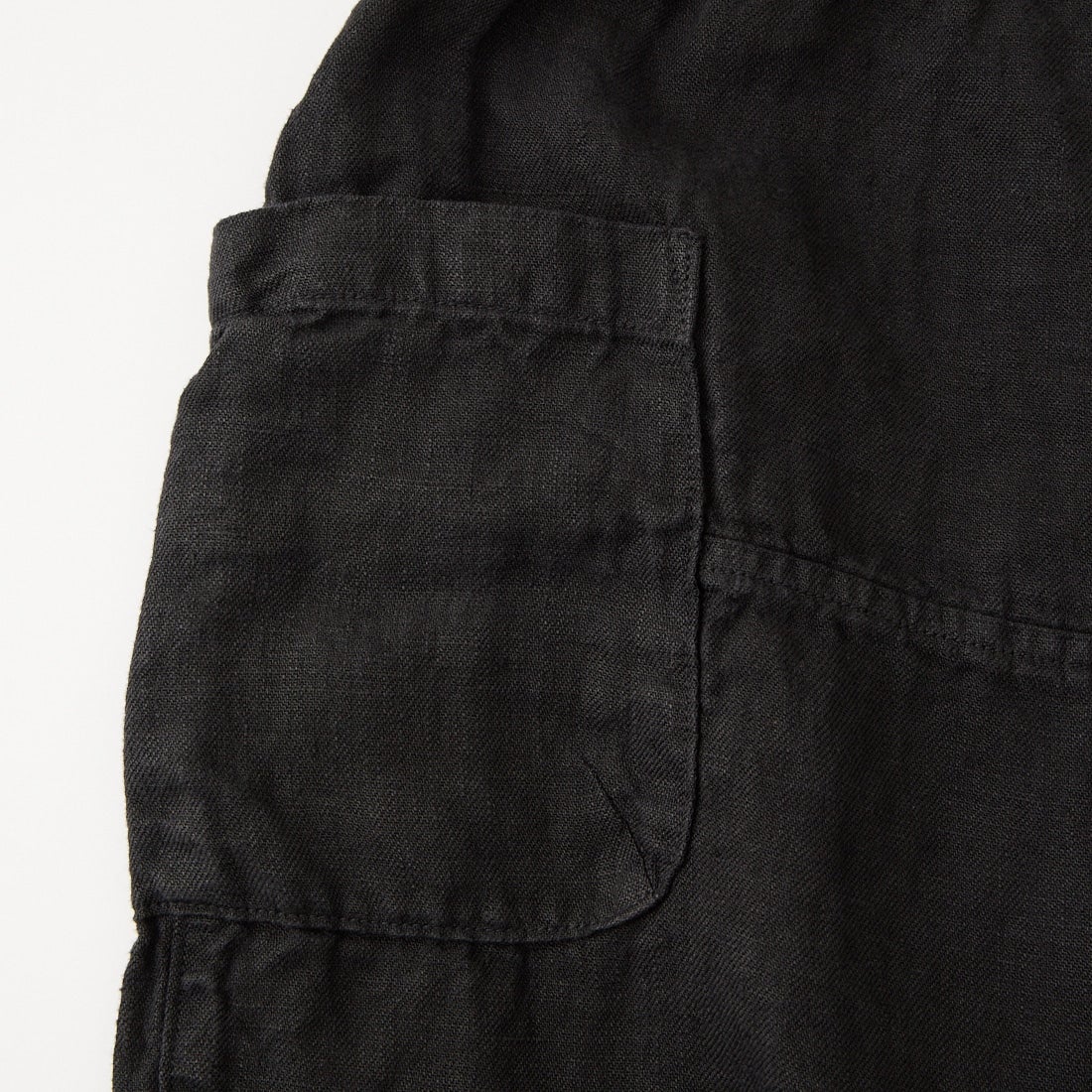 tumugu: [ツムグ] ソリトリネン イージーパンツ [TB23244A] 99 BLACK