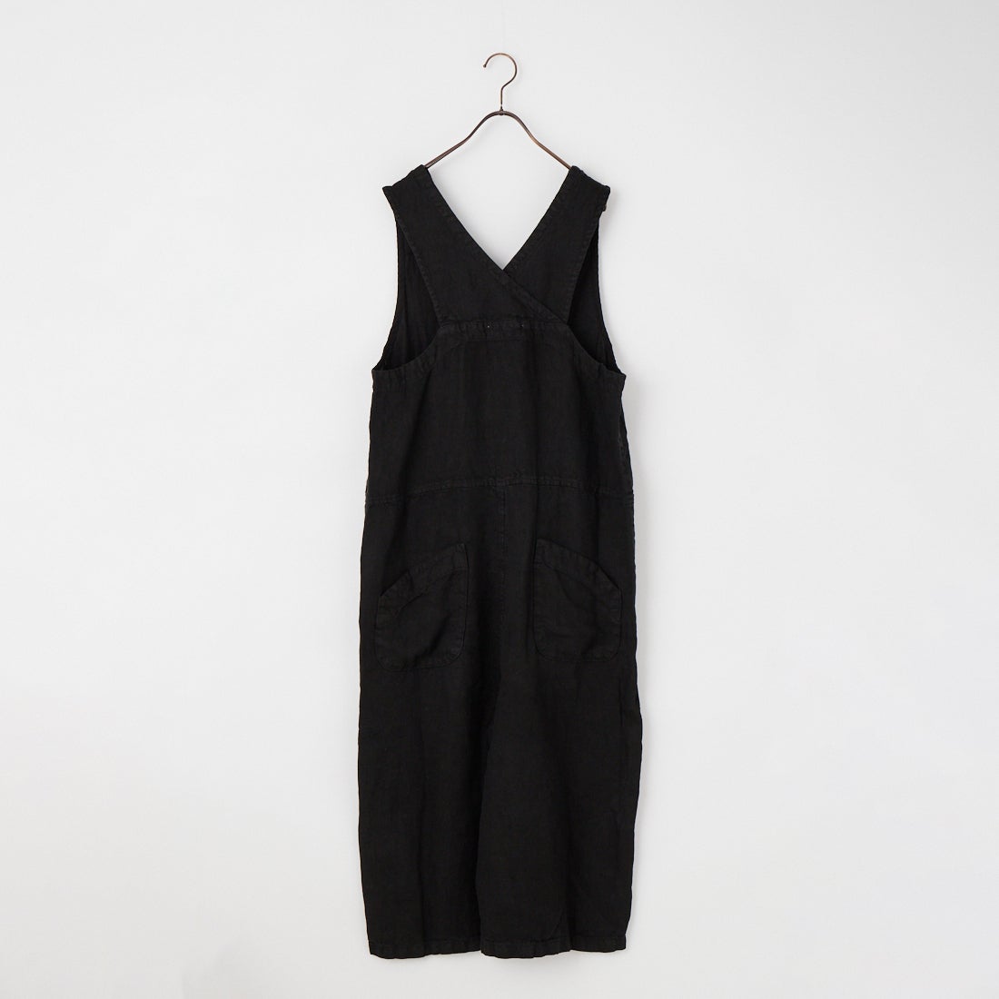 tumugu: [ツムグ] ソリトリネンサロペット [TB23246B] 99 BLACK