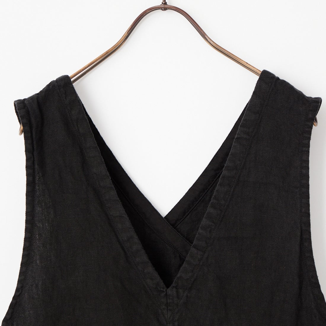 tumugu: [ツムグ] ソリトリネンサロペット [TB23246B] 99 BLACK