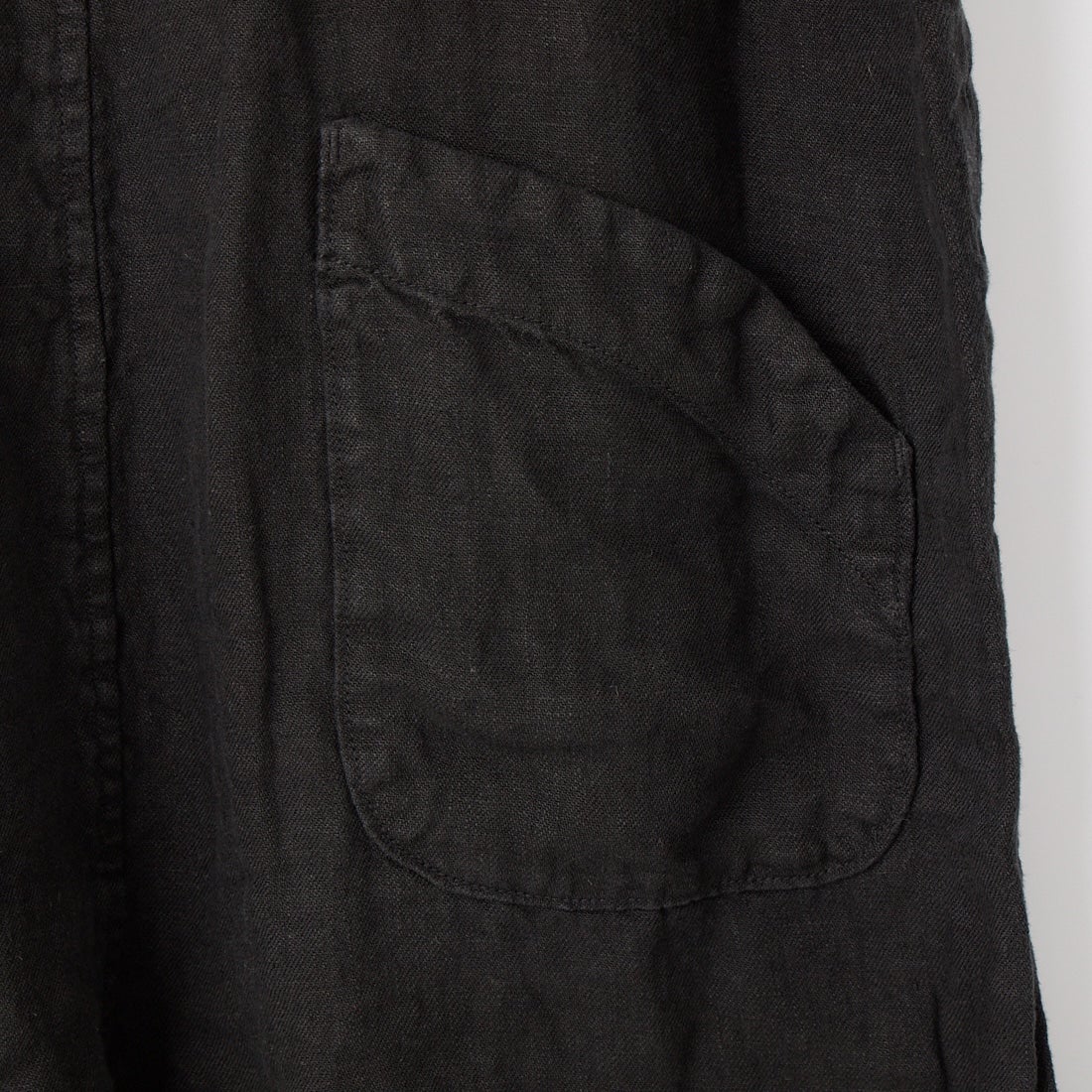 tumugu: [ツムグ] ソリトリネンサロペット [TB23246B] 99 BLACK