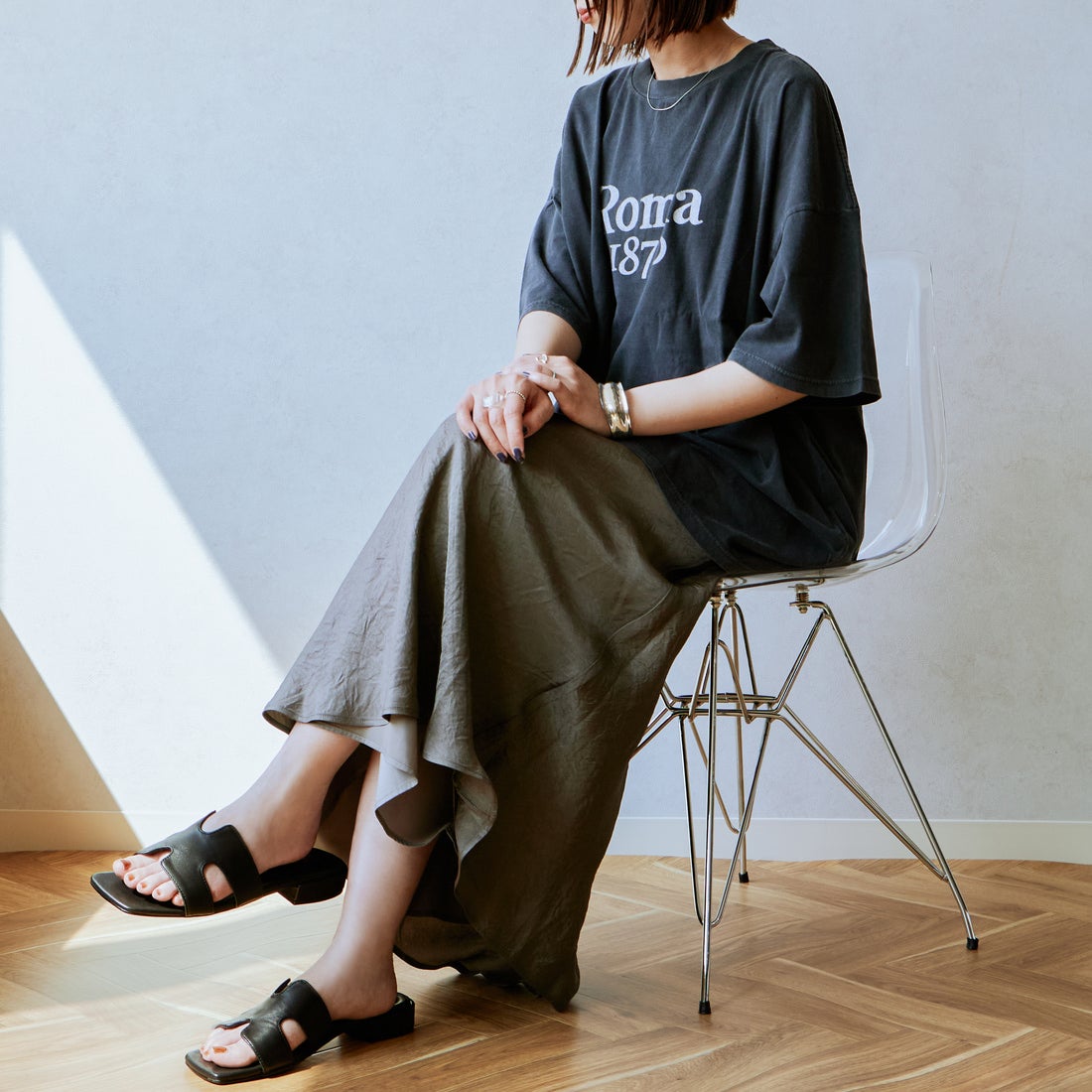 REMME [レメ] シープレザー ソフィアサンダル [ZH-26S009-SO] NEGRO