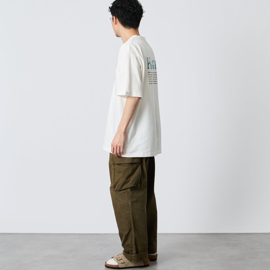 NORDISK [ノルディスク] 別注 HYGGE バックプリントTシャツ [NU11703-JF] WHT &&モデル身長：168cm 着用サイズ：L&&
