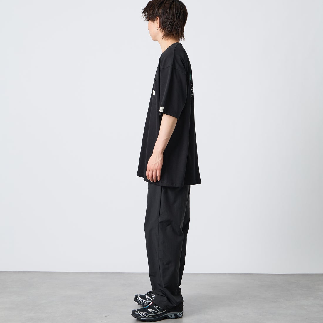 NORDISK [ノルディスク] 別注 HYGGE バックプリントTシャツ [NU11703-JF] BLK &&モデル身長：177cm 着用サイズ：XL&&