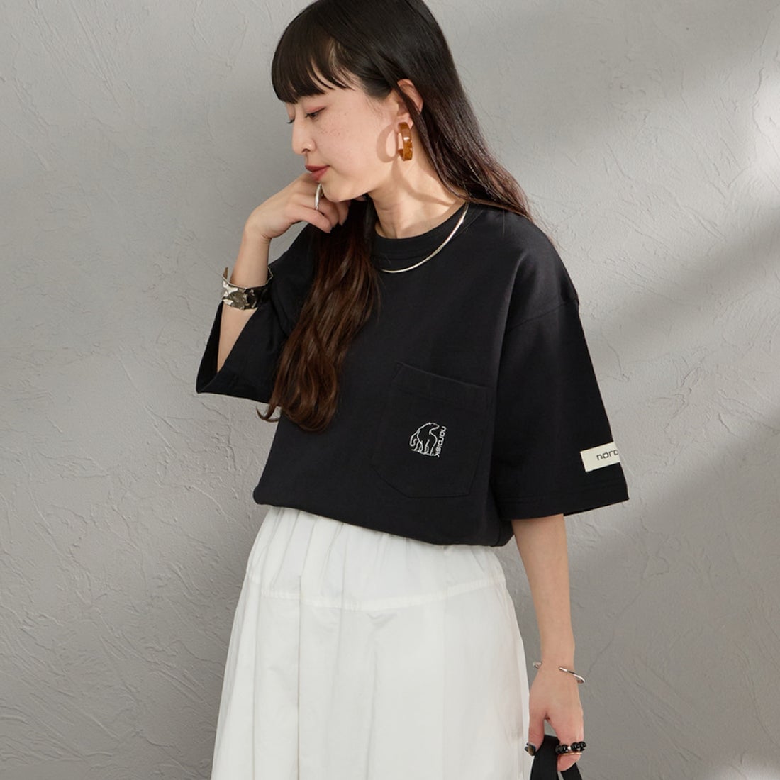 BLK&&モデル身長：150cm 着用サイズ：S&&