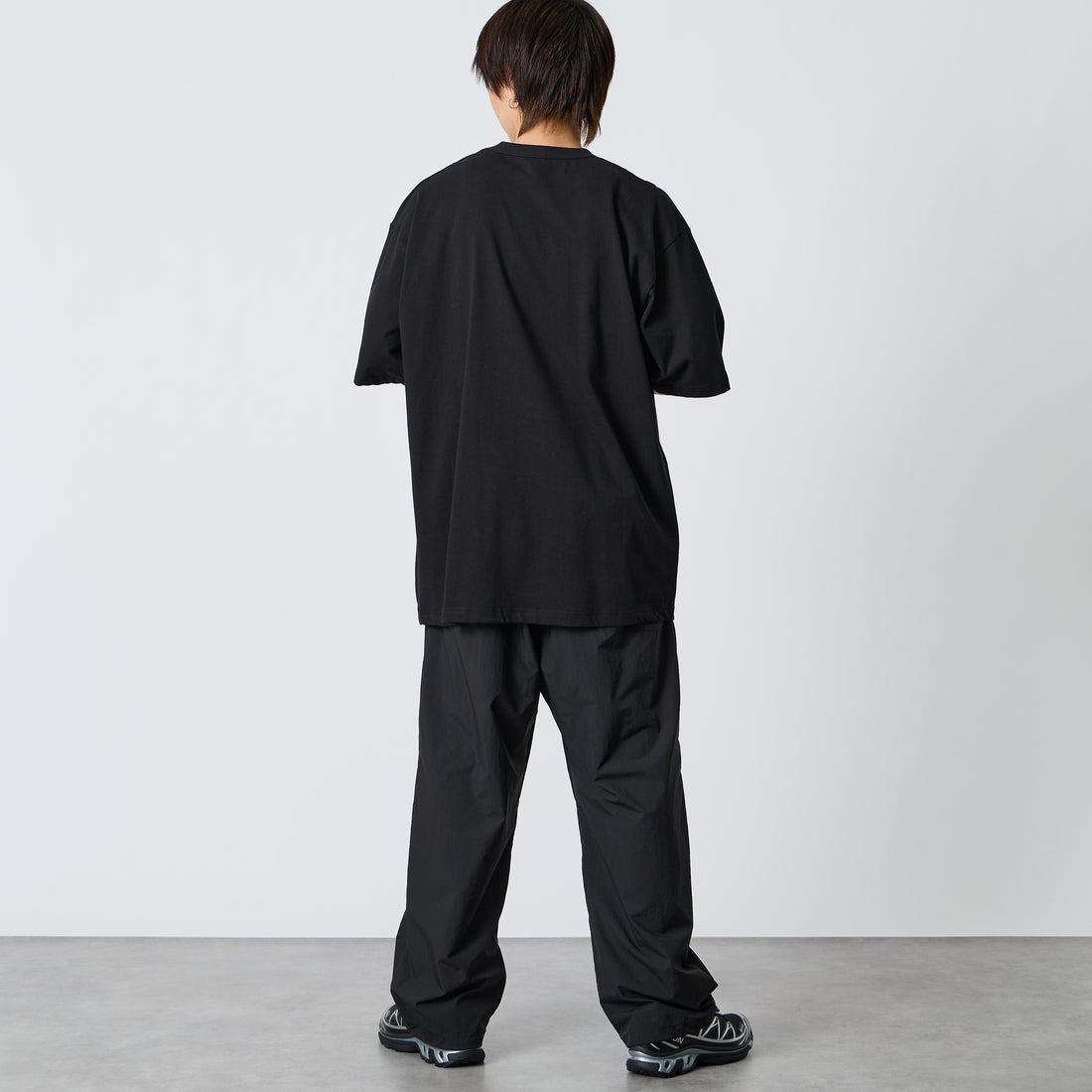NORDISK [ノルディスク] 別注 ワンポイント刺繍 ポケットTシャツ [NU11701-JF] BLK &&モデル身長：177cm 着用サイズ：XL&&
