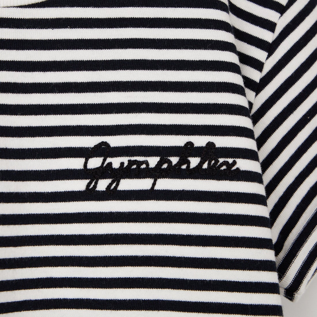 Gymphlex [ジムフレックス] キッズ ストライプショートスリーブTシャツ [GY-C0458COM] WH/NVY ST