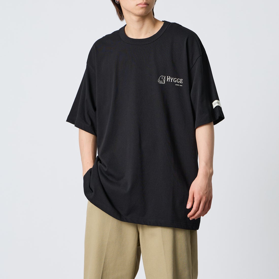 NORDISK [ノルディスク] 別注 HYGGE フラワーバックプリントTシャツ [NU11704-JF] BLK &&モデル身長：177cm 着用サイズ：XL&&