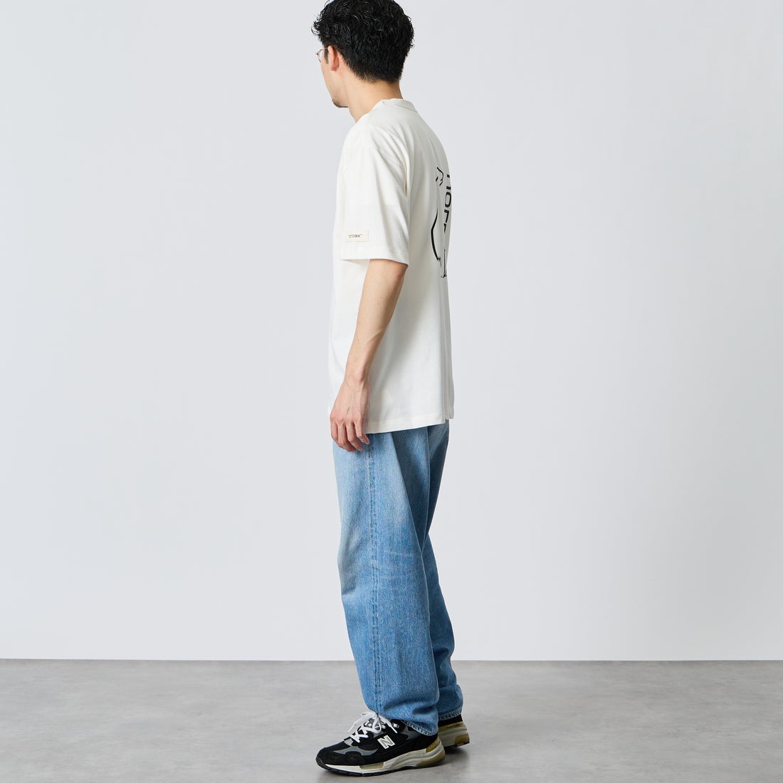 NORDISK [ノルディスク] 別注 バックロゴプリントTシャツ [NU11702-JF] WHT &&モデル身長：168cm 着用サイズ：M&&