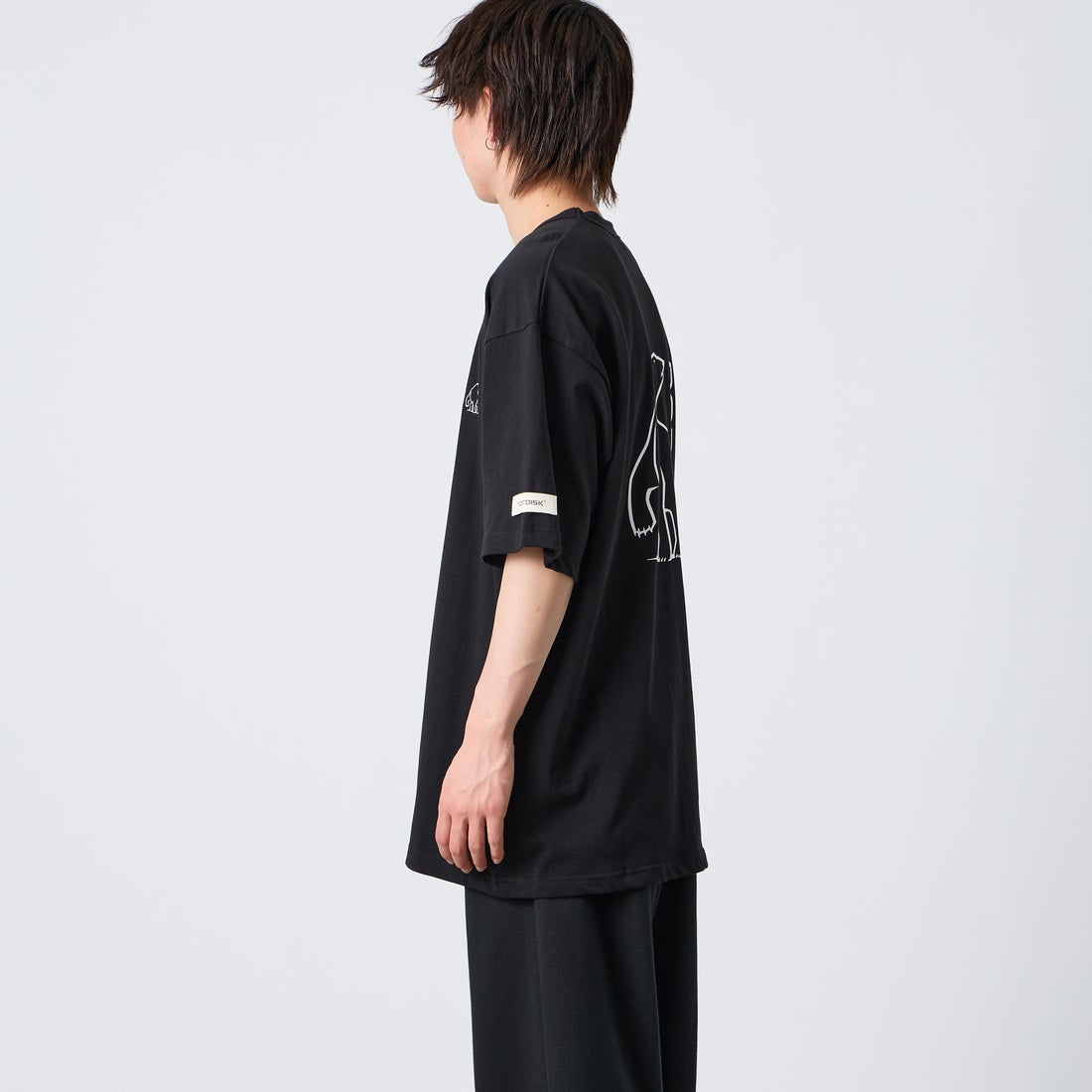 NORDISK [ノルディスク] 別注 バックロゴプリントTシャツ [NU11702-JF] BLK &&モデル身長：177cm 着用サイズ：XL&&