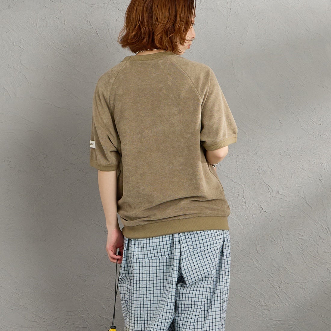 NORDISK [ノルディスク] 別注 HYGGE パイル半袖スウェット [NU11705-JF] BEG &&モデル身長：158cm 着用サイズ：S&&