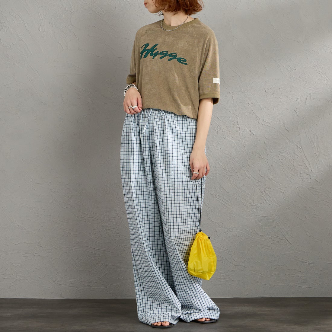 NORDISK [ノルディスク] 別注 HYGGE パイル半袖スウェット [NU11705-JF] BEG &&モデル身長：158cm 着用サイズ：S&&